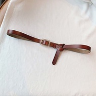 MILI Retro Dress 4 Colors Korean Version Hong Kong Style vintage Chain Pin Buckle Belt All-Match Jea