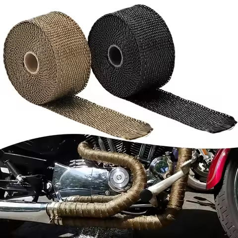 5/10M Motorcycle Exhaust Thermal Tape Heat Insulation Roll Tape Turbo Heat Exhaust Thermal Wrap Tape