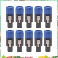 10PC 4Pin NL4FC Speaker Connector Ohm Plug Speaker Audio Cable Adapter Twist Lock 4Pin Speakon Femal
