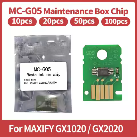 10pcs-100pcs MC-G05 G05 Ink Maintenance Box Chip For Canon GX1030 GX1050 GX1080 GX2030 GX2050 GX2080