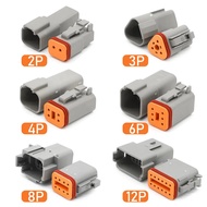 Waterproof Dt Connector Plug Kit Dt06-2s/dt04-2p 3p 4p 6p 8p 12p Male Female Automotive Plug Socket 