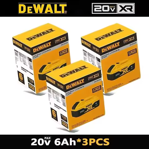 100%Original Dewalt 20V 6000mAh Power Tool Battery DCB206 DCB205 DCB200 DCF887 DCG405 DCD791 DCF922 