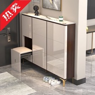 Flip Bucket Integrated Wall-Mounted Ultra-Thin Narrow Edge Shoe Changing Bench Shoe Cabinet Ultra-Th