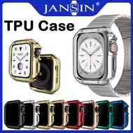 for  เคส Apple Watch เคส 41mm 45mm 38MM 42MM 40mm 44mm สายแอปเปิ้ลวอช TPU ซิลิโคน ใส  สาย iwatch Series 9 8 7 6 SE 5 4 3 2 1 เคส หน้าปัดนาฬิก Accessories