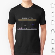 Chop Lifter For C64 T Shirt Big Size 100% Cotton Retrogaming Choplifter Commodore64 Video Games Gami