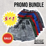 Bundle Promo: Buy 5 TAKE 1 FREE Dyaryo Taslan Shorts, Waist Sizes 22-34, 6 Colors Available