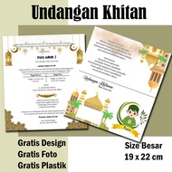 UNDANGAN SUNAT PER 50PCS/ undangan khitan / undangan lipat / undangan kecil / undangan karakter / un