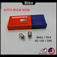 Auto Bulb 4038 BA9s T8.5 T4W DC 12V 24V 4W License Bulb