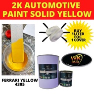 WK PAINT 2K SOLID YELLOW AUTOMOTIVE PAINT CAT KERETA YELLOW /KUNING SOLID CODE FERRARI YELLOW 4305 1