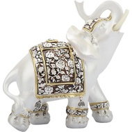 Patung Hiasan Gajah, Patung Gajah Feng Shui Kekayaan Patung Gajah Bertuah dengan Patung Gajah Putih 