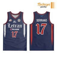 New Jersey CSJL Letran Knights UAAP San Juan De Letran Season '85 Full Sublimated Basketball Jersey 