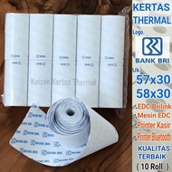 10 ROLL KERTAS STRUK THERMAL EDC LOGO BANK BRI / EDC BRILINK