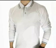 Kaos Polos Berkerah Fashion Kaos kerah Pria/Wanita Polos Lengan Panjang-Marun-merah-hitam-abu-navi-p
