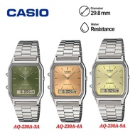 Casio Vintage AQ-230A Silver Stainless Steel Men Watch / Women Watch