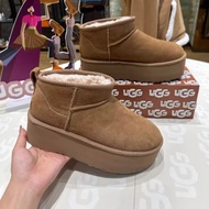 UGG KIDS美版 UGG雪地靴女鞋厚底冬新款女士皮毛一体mini短筒靴鞋1135092 1135092栗色 40