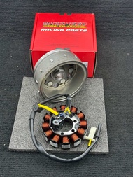 ชุดs4 มัดไฟ+ล้อแม่เหล็กมีแถบปรับองศาในตัวแม่เหล็ก ใส่125ปลาวาฬmsx แปลงหัวฉีดs4ได้เลย ได้ครบชุดตามภาพ