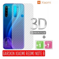 Garskin Carbon Xiaomi Redmi Note 8 Skin Back 3D Anti Gores Belakang