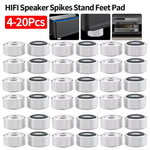 4/8/12/20Pcs HIFI Speaker Spikes Stand Feet Pad Shock Absorbing Pins Aluminium Alloy Metal Foot Pads