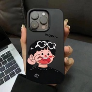 Casing iPhone 11 12 13 14 15 16 17 Pro Max Black couple shockproof Case For iPhone 12 13 14 15pm 14P