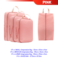 Travel Storage Bag 4 Pcs Set Compression Luggage Storage Bag Compression Packing Cube Packing Cube
