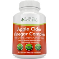 Apple Cider Vinegar Capsules, - 180 Vegan ACV Capsules, High Strength Apple Cider Vinegar Pills, Purely Holistic