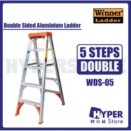 WINNER (5 Step / 6 Step) Double Sided Aluminium Ladder / Tangga Aluminium Dua Sebelah