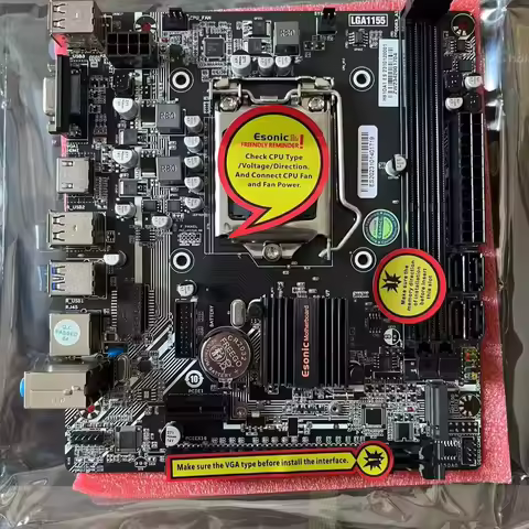 Esonic Desktop ATX Mainboard H61 Motherboard LGA1155 DDR4 Compatible with 2nd 3rd Gen I3 I5 I7 Proce