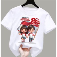 Unisex children's top t-shirt 17 August Independence Day 2025 for children 2-12 years old