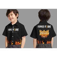 KEMEJA Free Fire Fullprint Esport Kids Shirt