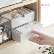 QIANXI Cosmetic Box Mirror Cabinet Storage Lipstick Shelf Bathroom Bathroom Desktop Box