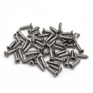 100 Pek # 3 x 3/8 inci Skru Pelindung Pickguard Gitar Keluli Tahan Karat untuk Gitar Gibson Les Paul