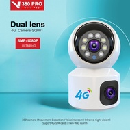 V380 Pro Dual Lens 5MP Wireless CCTV Camera 4G/Wifi Sim Card 360° Connect To Cellphone Night Vision 