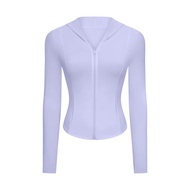 Lamshop Cool Feeling Sun Protection Sports Coat Women S Slim Fit Slimming Zipper Hoodie Running Quic