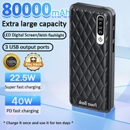 40w powerbank 80000mAh Quick Charge 3 USB ports Powerbank type C original power bank tahan lama Exte