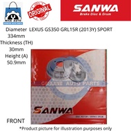 LEXUS GS350 GRL15R (2013Y) SPORT (FRONT) BRAKE DISC ROTOR-BRAND 100% ORIGINAL SANWA