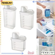 FENGLIN Washing Powder Dispenser, with Lids Airtight Detergent Dispenser, Portable Plastic Transparent Laundry Detergent Storage Box Laundry Room Accessories