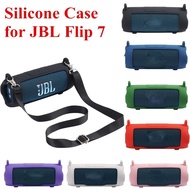 Newest Soft Silicone Case Cover for JBL Flip 7 Bluetooth Speaker, Protective Sleeve Cover with Shoul