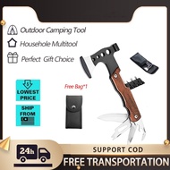 12 in 1 Multitool Camping tools kits Camping Hatchet With Credit Card Tool For Camping Hiking Repair