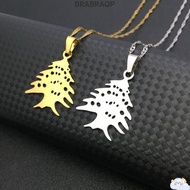 BRABRAA Cedar Tree Pendant Necklace, Patriotic Symbol Pendant Design Tree Pendant Necklace, Gift Rea
