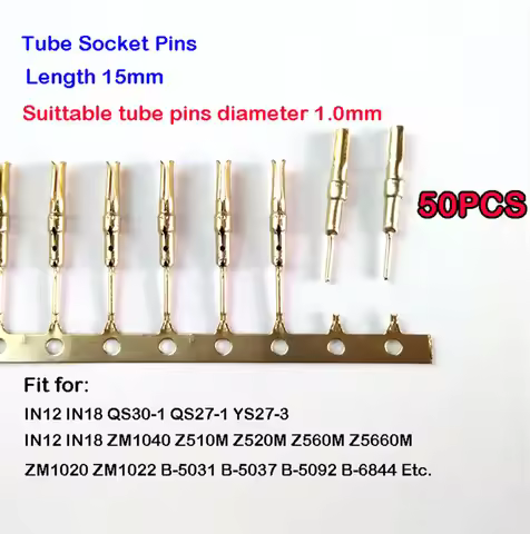 50PCS Nixie/VFD Tube Socket Pins 1mm Gold Plated IN-12 IN-18 IN-8 QS30-1 ZM1040 Z510M