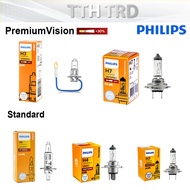 Genuine Philips Automotive Headlamp Bulbs 1PCS ( 30% More Brightness ) For H1 , H3 , H4 , H7 ( 12/55