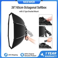 NEEWER 26"/65cm Octagonal Softbox Quick Release with S-Type Bracket Mount Compatible with NEEWER TT5