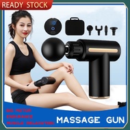 【LOCAL STOCK】 Muscle Massage Gun Silent Portable Muscle Relaxation Rechargeable Mini Vibration Massage Gun