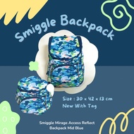 Smiggle MIRAGE ACCESS REFLECT BACKPACK MID BLUE ORIGINAL School Bag
