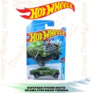 HIJAU Hot Wheels 55 Chevy Bel Air Gasser Triassic Five Green Timothy Diecast