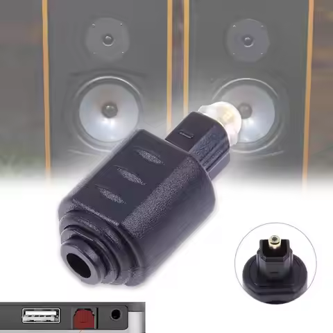 Toslink Male To Mini 3.5mm Toslink Female Optical Fiber Adapter Professional Optical Audio Adapter C