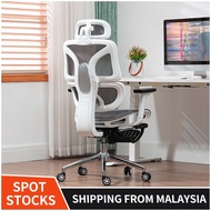 【READY STOCK】Ergonomic chair office chair with headrest ergonomic gaming chair pink with foot rest K