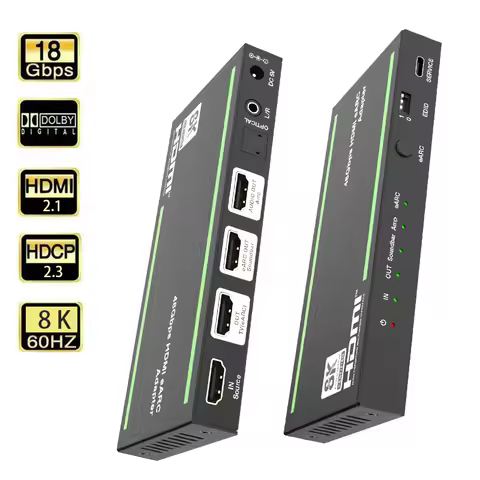 HDMI-compatible Audio Extractor Repeater eARC Audio Adapter HDMI-compatible Extender Switcher Game l