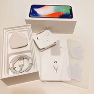 iPhone X box + 全新原裝配件 叉電器 +  earphone + usb線