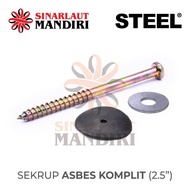 Termurah! Sekrup Asbes / Skrup Asbes Komplit 2.1/2"